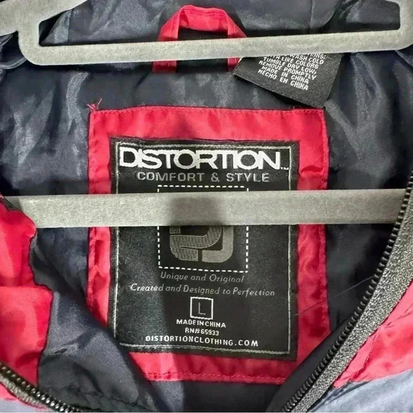 Distortion Comfort & Style Men's L  Hooded Windbreaker Anorak Jacket MS59 - Picture 3 of 6